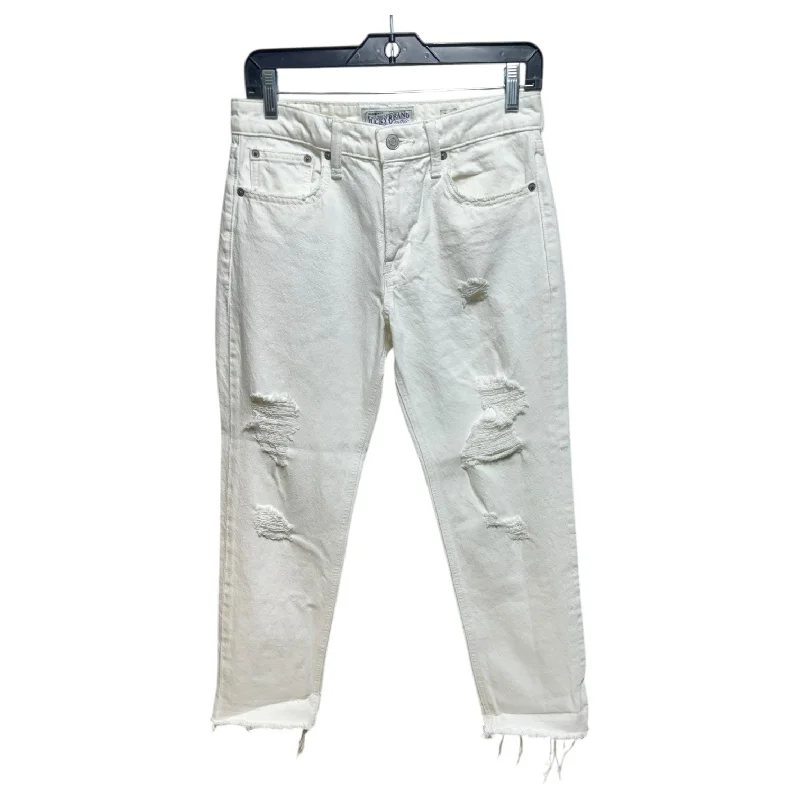 women's denim jeans for a vintage styleJeans Cropped By Lucky Brand In White, Size: 2