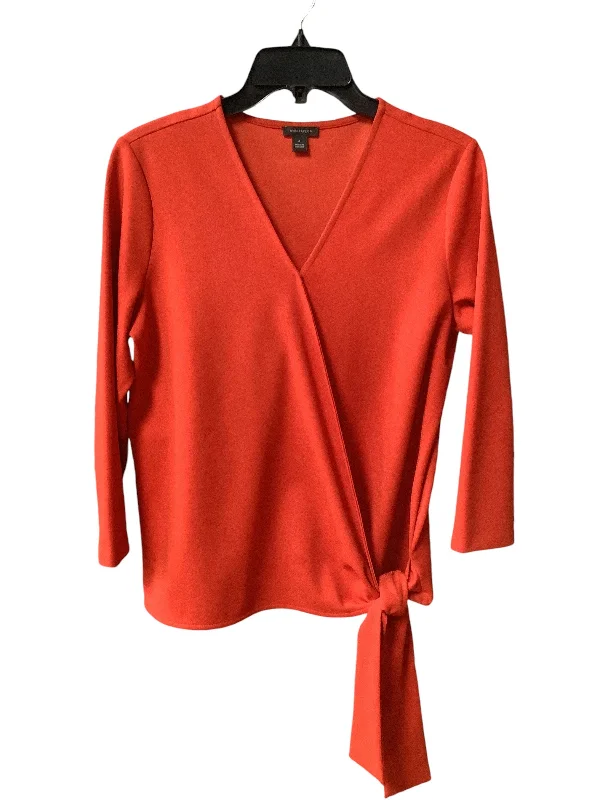 women's tops for those who want to make a fashion statementTop Long Sleeve By Ann Taylor In Red, Size: M