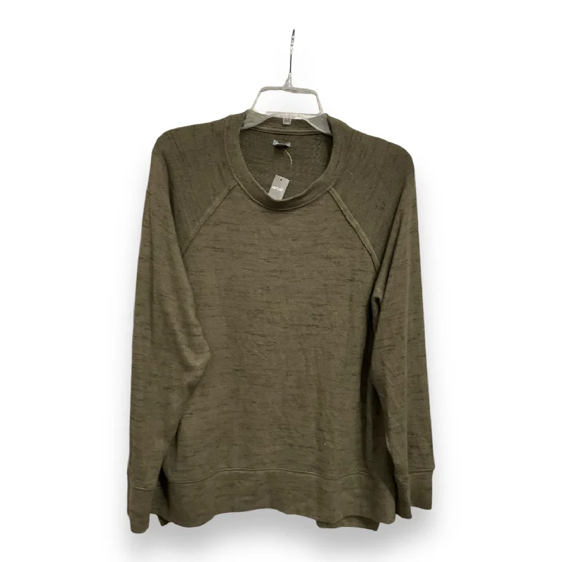 women's tops with asymmetrical designsTop Long Sleeve By Aerie In Green, Size: Xs