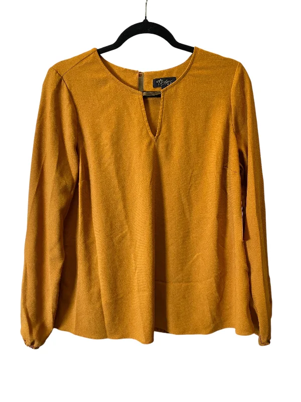 women's tops for statement-making outfitsTop Long Sleeve By Thalia Sodi In Yellow, Size: M