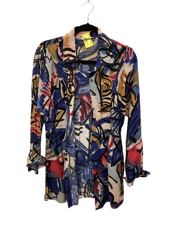 women's tops with sequin embellishmentsTunic Long Sleeve By John Mark In Multi-colored, Size: M