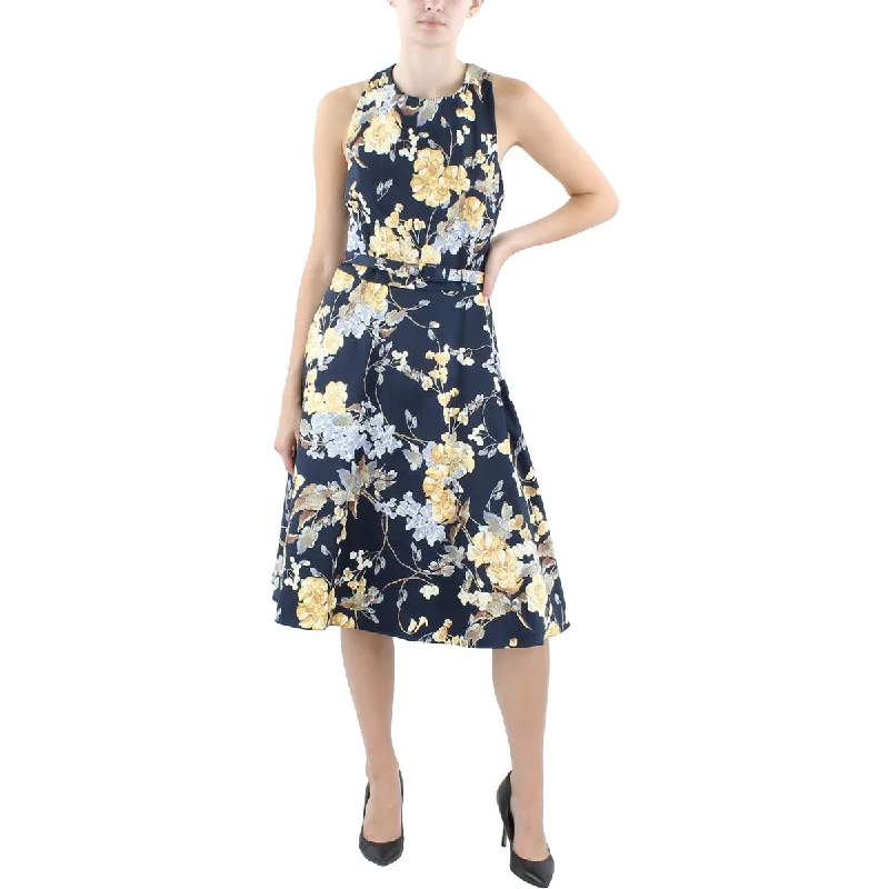 women's shift dressesLauren Ralph Lauren Womens Floral Midi Fit & Flare Dress