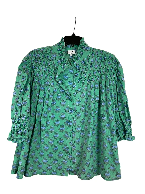 plus-size women's topsTop Long Sleeve By Cmc In Green, Size: L