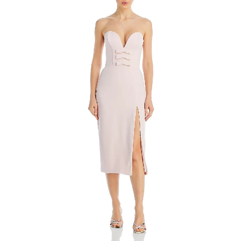 women's easy-to-wear dressesAmanda Uprichard Womens Strapless Midi Midi Dress