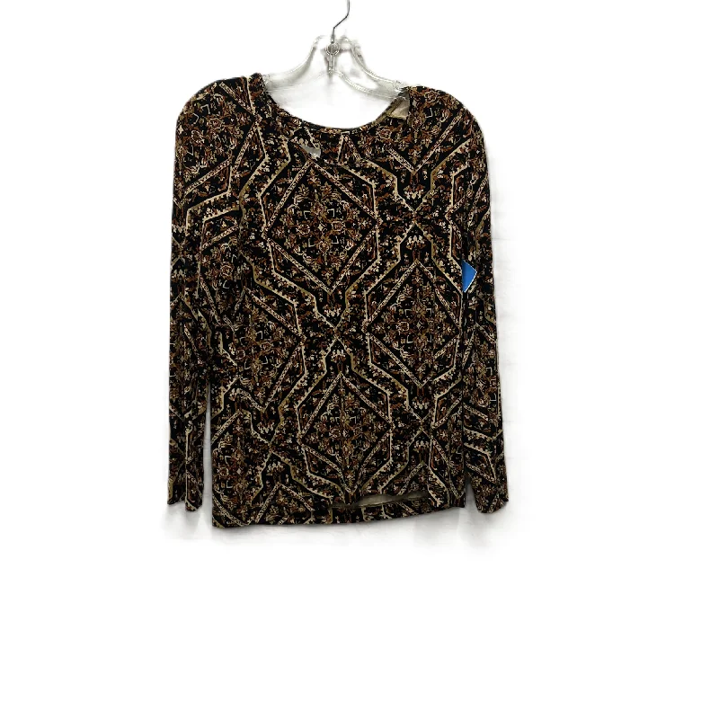 women's tops for those who seek both style and comfortTop Long Sleeve By Chicos In Brown, Size: S