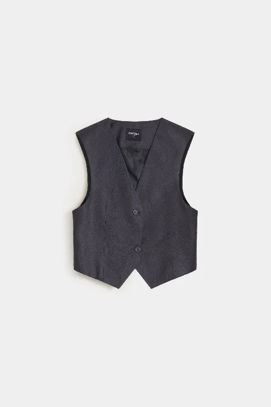 women's shearling coatsTailored Cropped Waistcoat