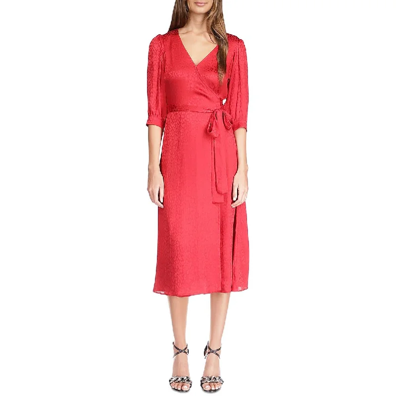 women's party dressesMICHAEL Michael Kors Womens Wedding Guest Midi Wrap Dress