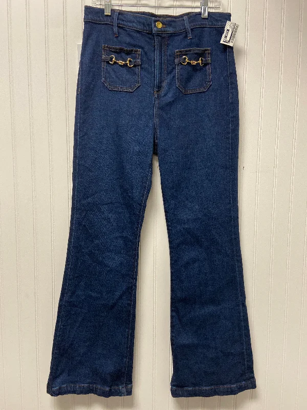 women's ankle-length denim jeansJeans Flared By Ann Taylor In Blue Denim, Size: 10