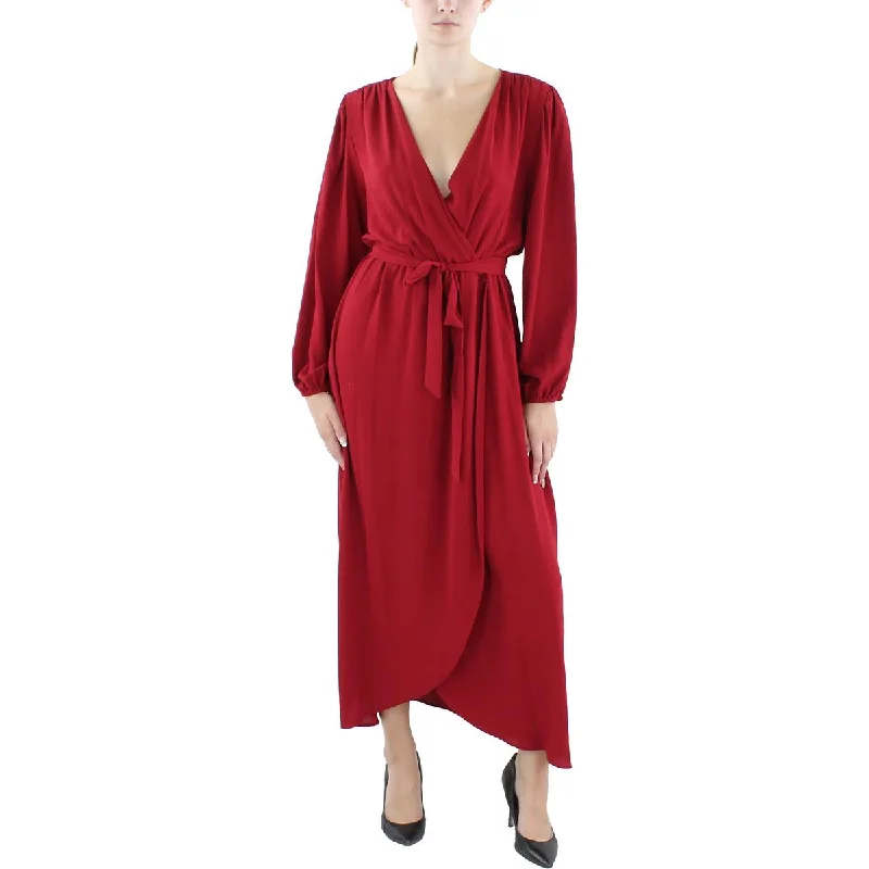 women's maxi dressesConnected Apparel Womens Faux Wrap Midi Wrap Dress