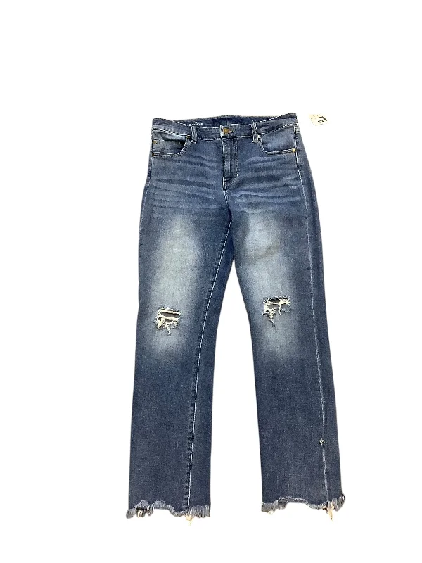 women's denim jeans for athletic bodiesJeans Cropped By Liverpool In Blue Denim, Size: 8