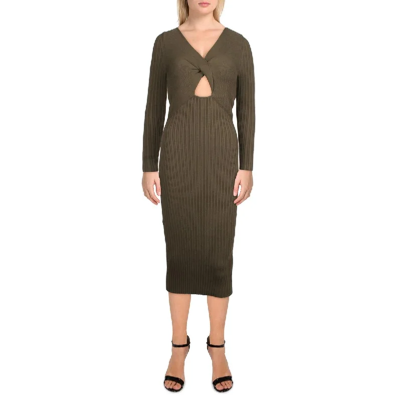 women's everyday dressesRamy Brook Womens Pilar Criss-Cross Front Midi Sweaterdress