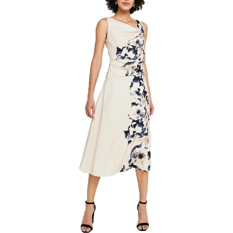 women's vacation dressesDKNY Womens Cocktail Floral Midi Dress