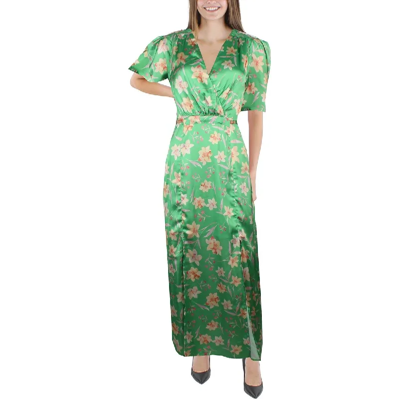 Trumpet DressFrench Connection Womens Camille Floral Print Midi Wrap Dress