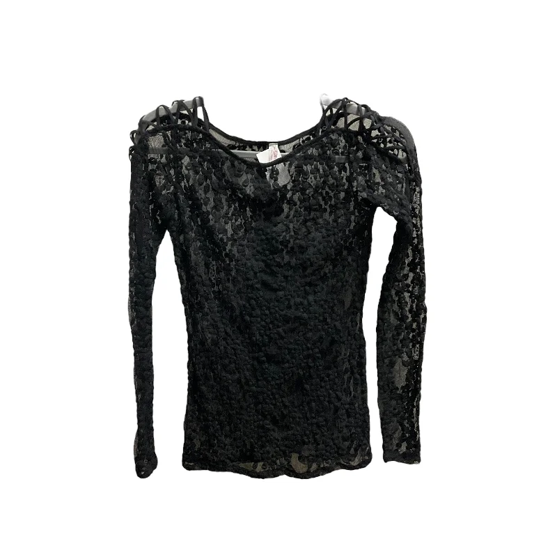 women's tops for evening soireesTop Long Sleeve By Free People In Black, Size: S