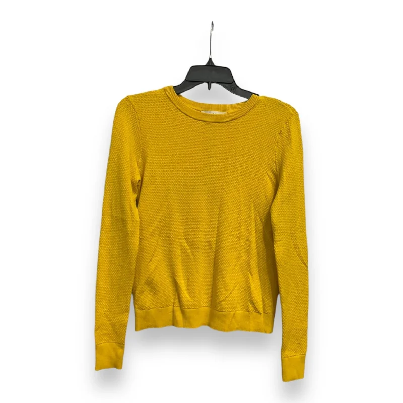 women's tops for gala dinnersTop Long Sleeve Basic By Loft In Yellow, Size: S