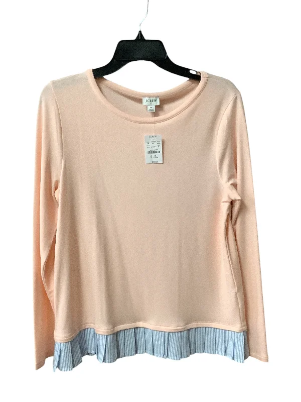 women's tops for everyday eleganceTop Long Sleeve By J Crew In Pink Blue, Size: M