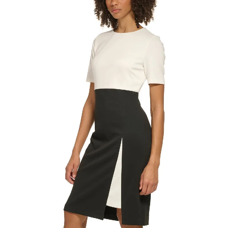 women's ethical fashion dressesTommy Hilfiger Womens Colorblock Midi Sheath Dress