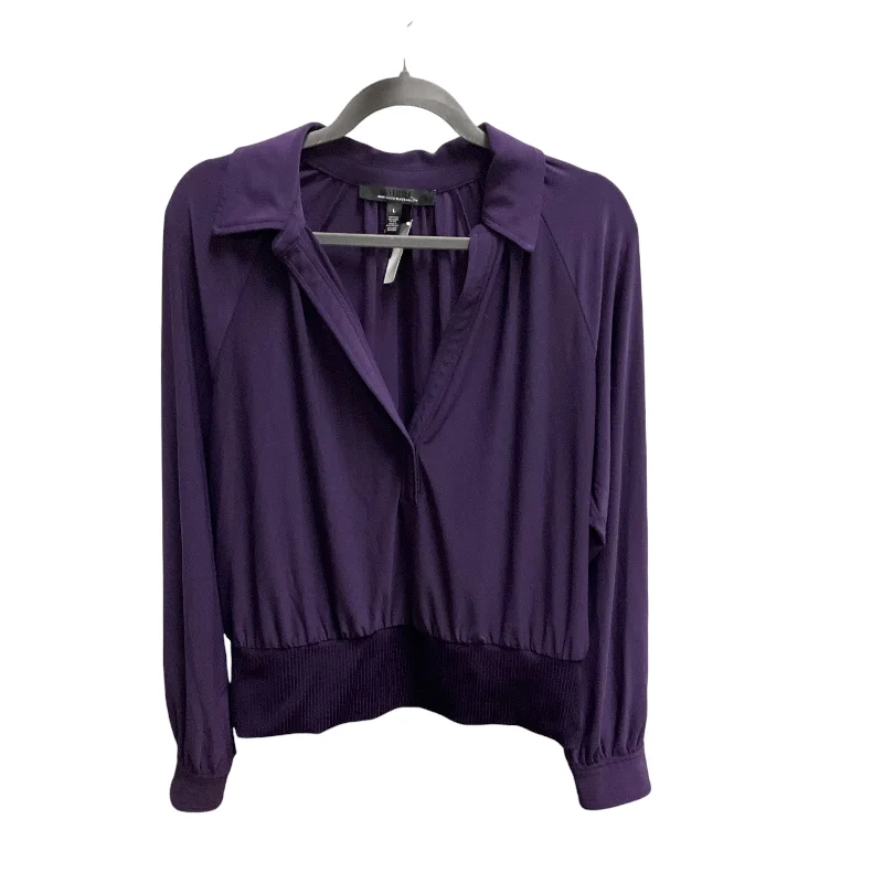 women's tops for those who believe in expressing their individuality through fashionTop Long Sleeve By White House Black Market In Purple, Size: L