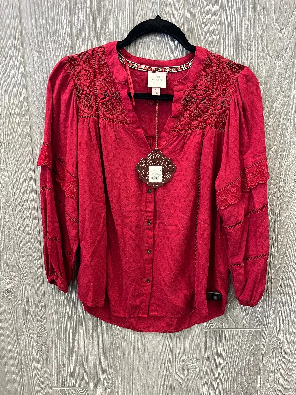 women's tops for those who want to wear pieces that are both comfortable and stylishTop Long Sleeve By Knox Rose In Red, Size: Xs