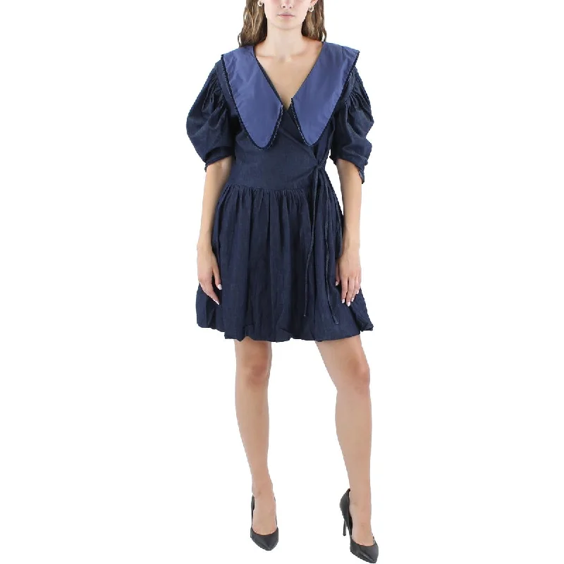 Tiered DressBeulah Womens Ruffled Cotton Midi Dress