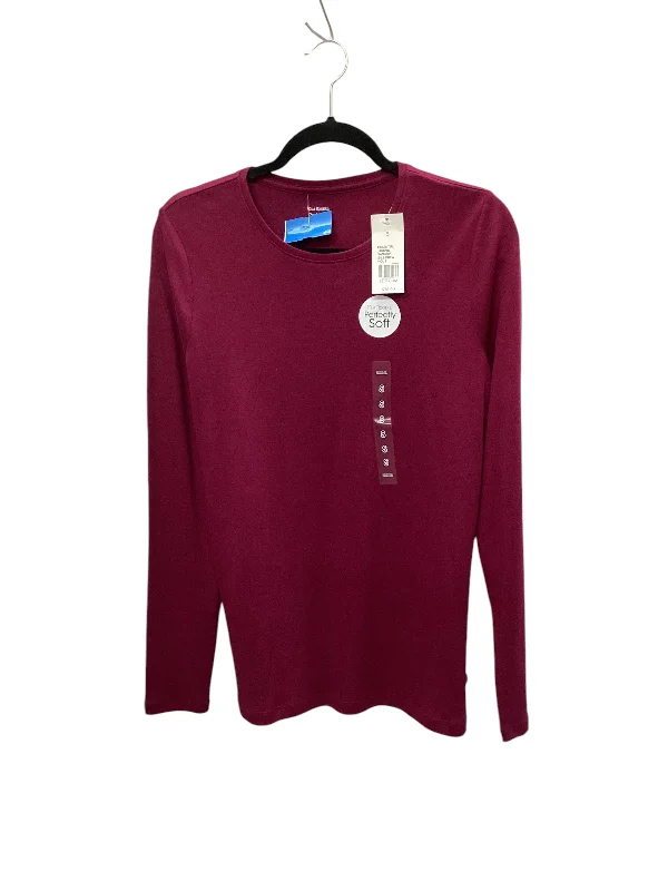 cozy women's tops for fall and winterTop Long Sleeve By Kim Rogers In Maroon, Size: S