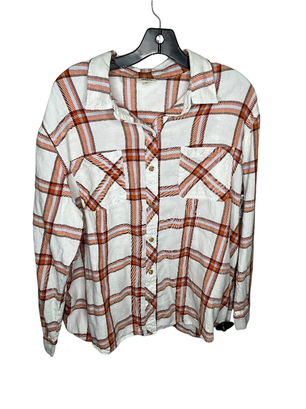 women's tops for mixing and matching with different bottomsTop Long Sleeve By Ana In Plaid Pattern, Size: Xl