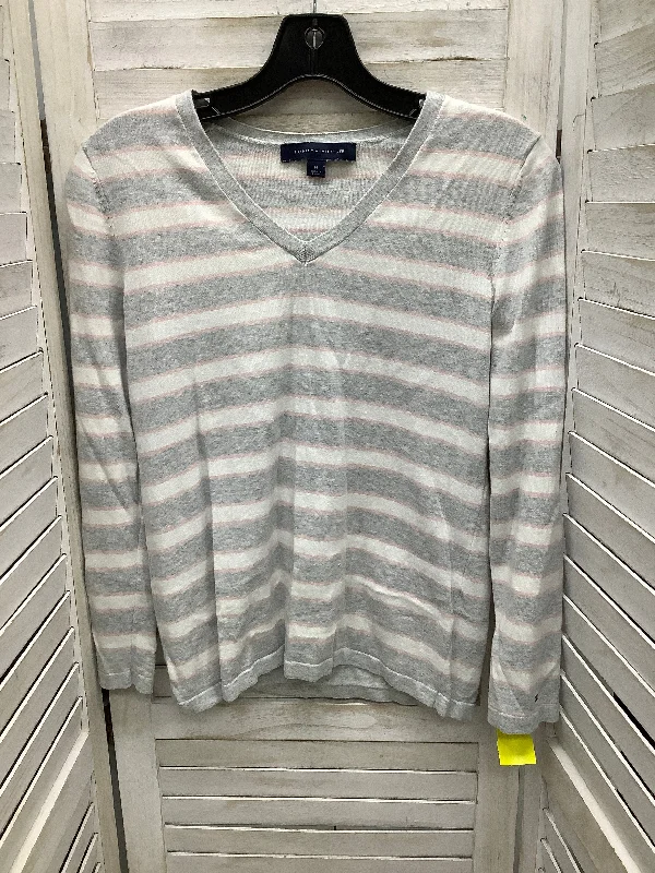 women's tops for those who seek both style and comfortTop Long Sleeve By Tommy Hilfiger In Striped Pattern, Size: M