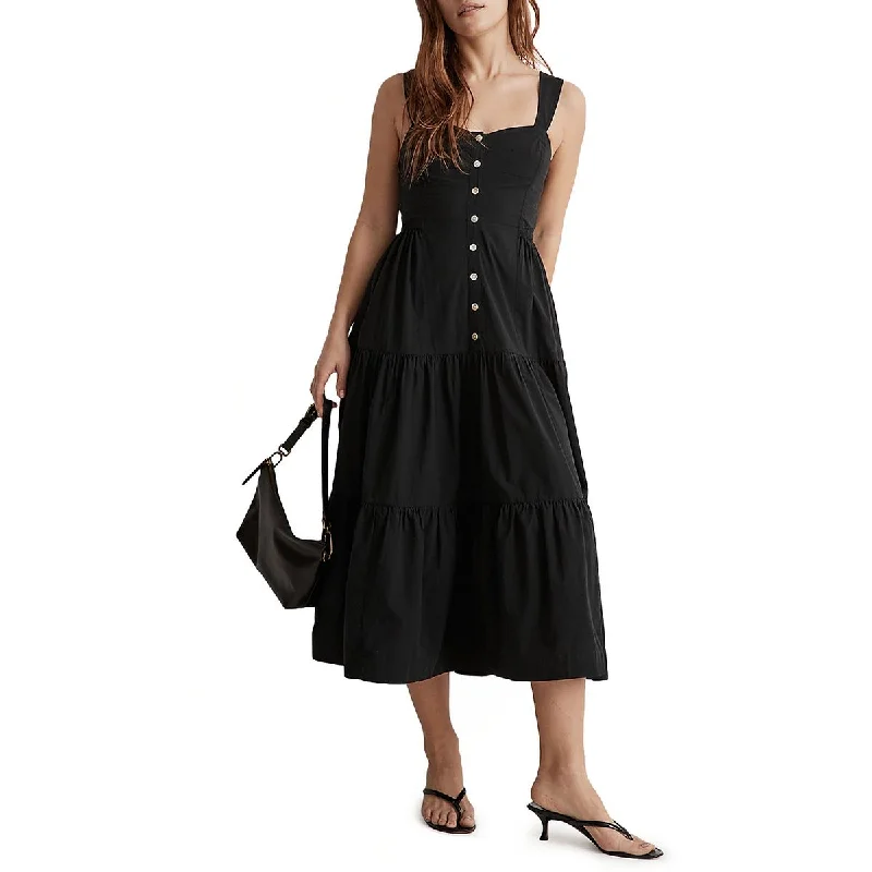 women's easy-to-wear dressesMadewell Womens Suzette Sleeveless Bodice Midi Dress