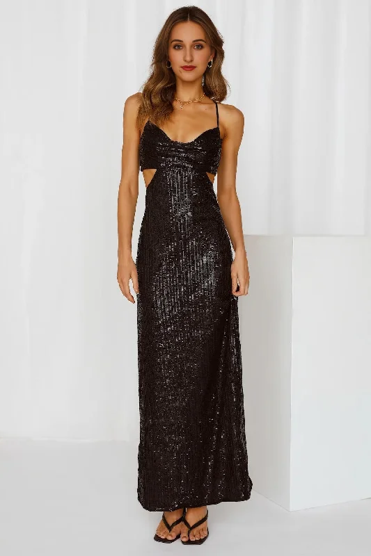 Glamour DressSparkling Moment Maxi Dress Black