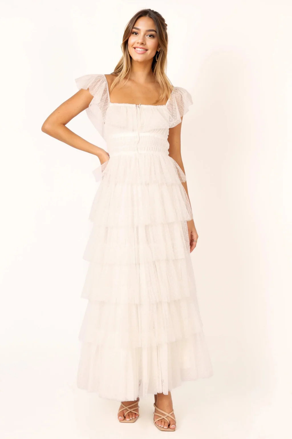 Minimalist DressBelle Maxi Dress - Off White