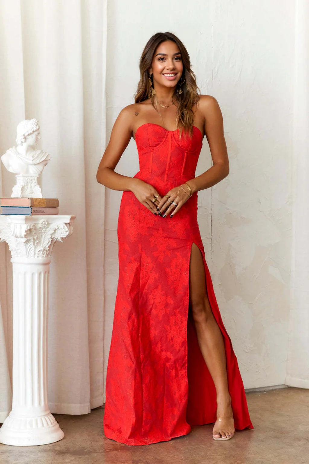 Jersey DressAmazing The Crowd Maxi Dress Red