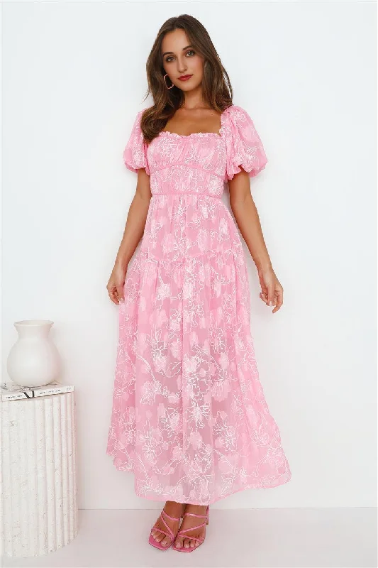 women's club dressesWeekly Escape Maxi Dress Pink