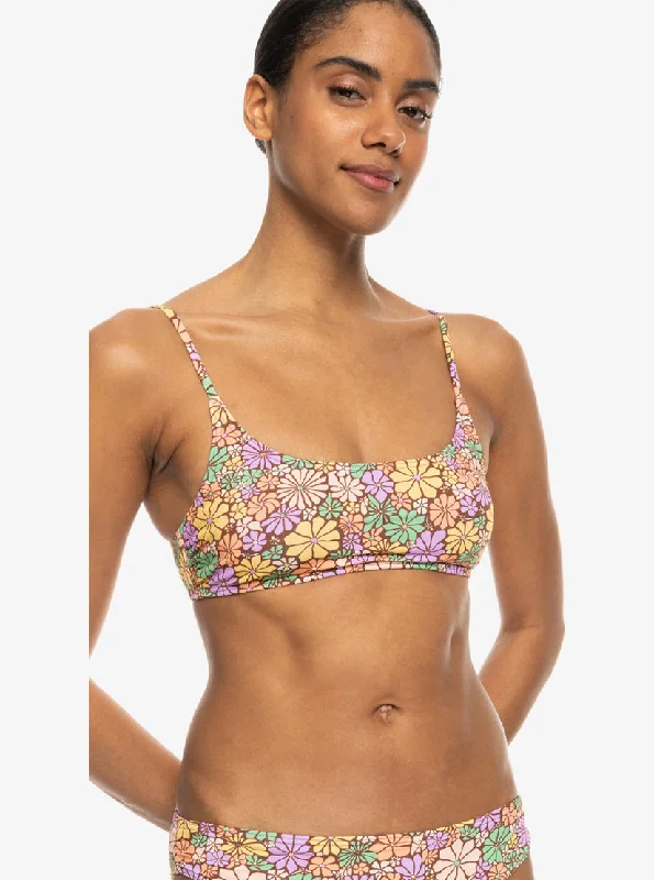 Sheer Female SwimwearRoxy All About Sol Bralette Top-Root Beer