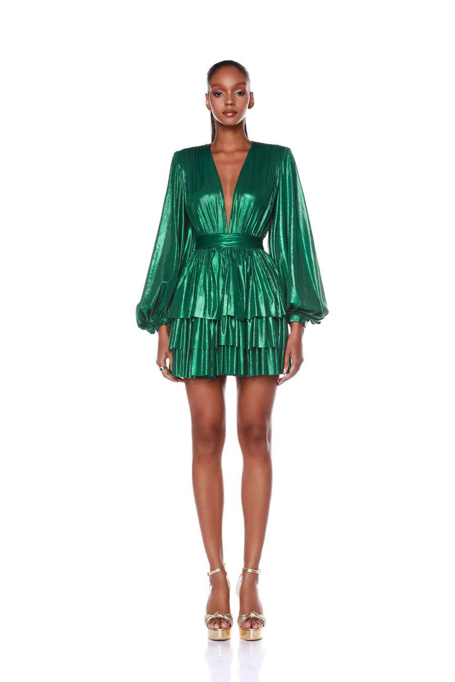 Glitter DressBedouin Metallic Mini Dress - Green