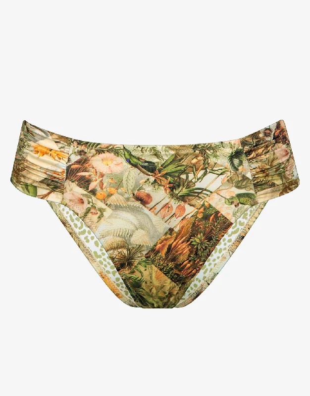 Supportive Female SwimwearLush Utopia Ruched Side Bikini Pant - Botanical Camo