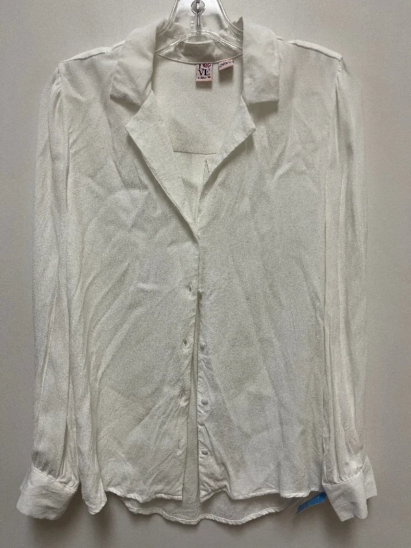 camisoles for womenBlouse Long Sleeve By Clothes Mentor In White, Size: S