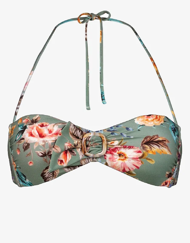 Flattering Female SwimwearBoho Blossom Bandeau Bikini Top - Vintage Garden