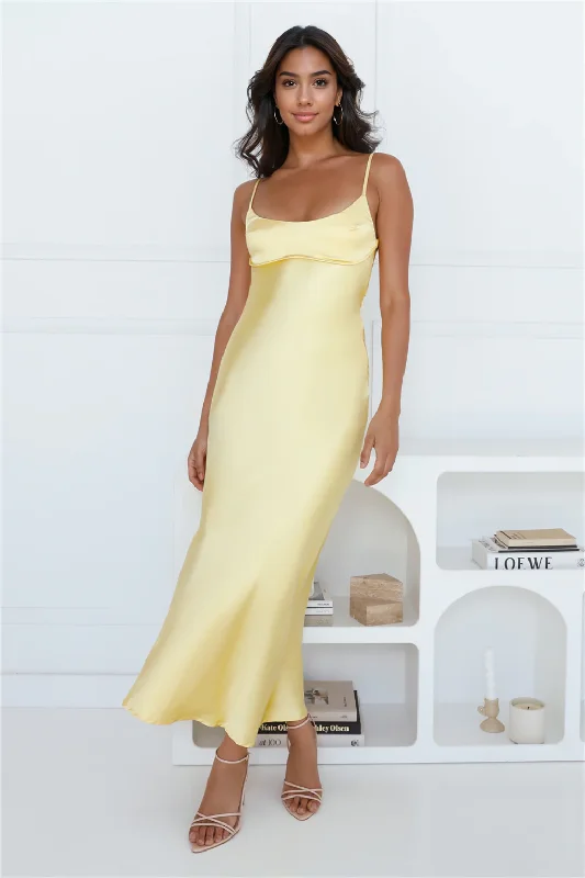 women's sleeveless dressesFeels Like Luxe Maxi Dress Yellow