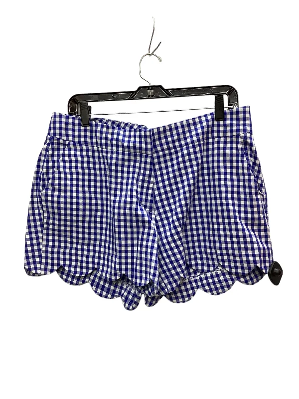 women's checkered shortsBlue & White Shorts Crown And Ivy, Size 12