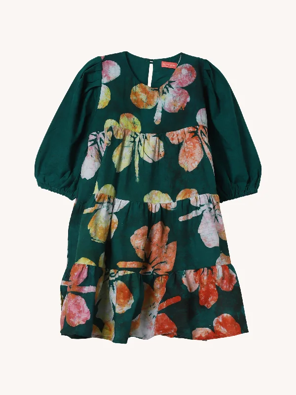 Floral DressSimi Mini Dress in Green