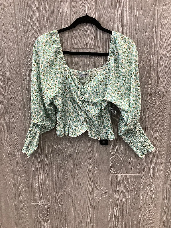 women's tops for those who want to wear pieces that are both functional and fashionableBlouse Long Sleeve By Clothes Mentor In Green, Size: M