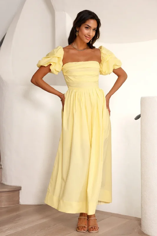 women's made-to-order dressesBirthday Picnic Maxi Dress Yellow