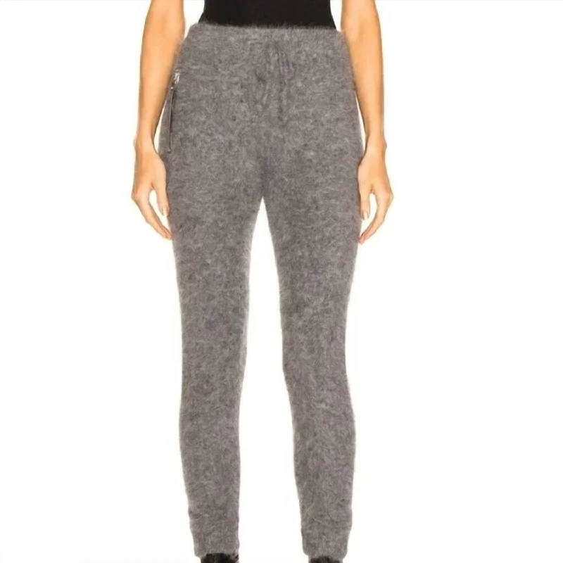 women's spandex pantsFinn Mohair Track Pant In Grey