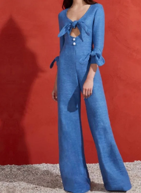 women's ankle-length pantsKaleo Jumpsuit In Shell Blue