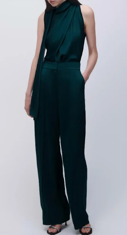 women's waterproof pantsKyra Wide Leg Pant In Emerald