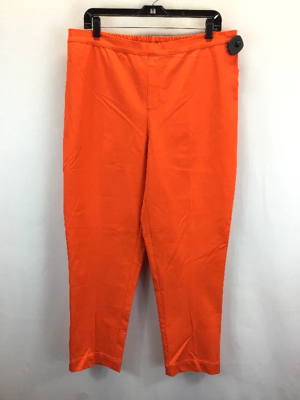 women's low-slung pantsOrange Pants Chinos & Khakis Isaac Mizrahi, Size 18w