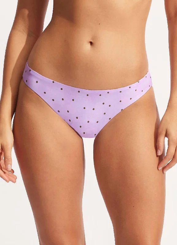 Animal Print Female SwimwearParadise Garden Reversible Hipster Bottom In Lilac