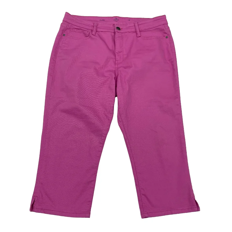 women's low-slung pantsPINK PANTS CROPPED by ST JOHNS BAY Size:16