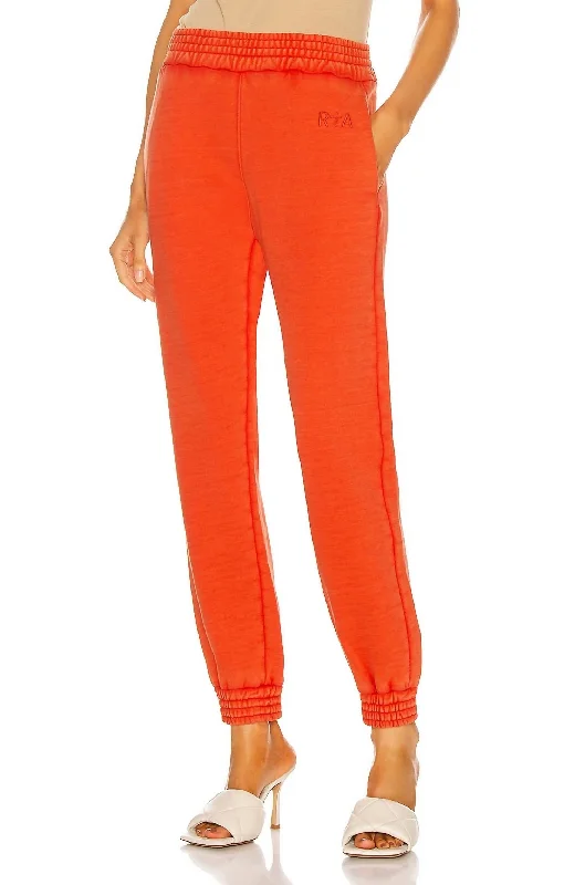 women's button-fly pantsSydney Sweatpant In Faded Orange