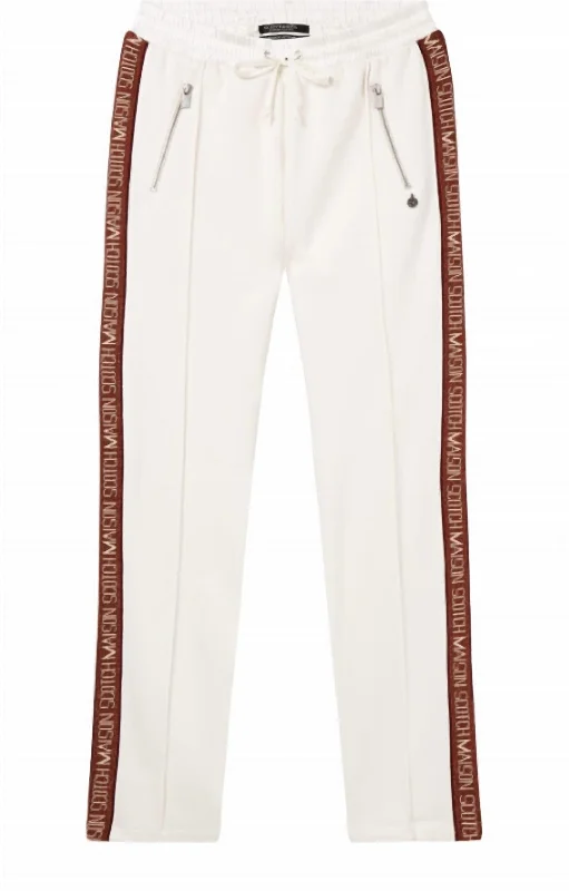 women's polyester pantsTape Sweat Pants In Cream